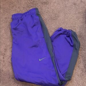 Nike Purple and Gray Joggers